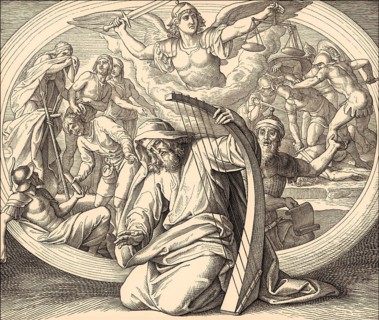 David the Psalmist, Old Testament, by Julius Schnorr von Carolsfeld