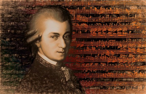 Wolfgang Amadeus Mozart, 1756 – 1791, composer of classical music, First Viennese School, notesheet