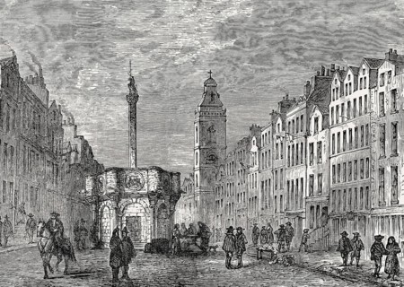 The Mercat Cross, Edinburgh, Royal Mile, Scotland, 19th century
