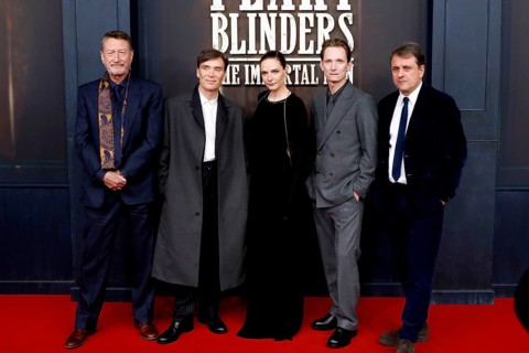 Steven Knight, Cillian Murphy, Rebecca Ferguson, Tom Harper, Guy Heeley at the German premiere of