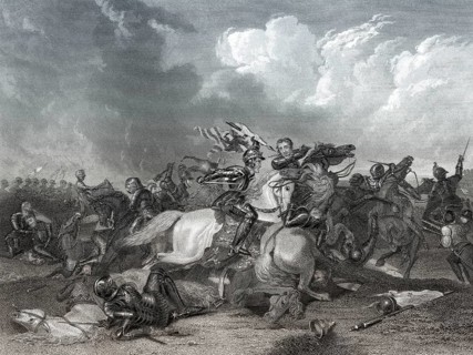 Richard III. und der Earl of Richmond in der Schlacht von Bosworth, 1485, Rosenkriege