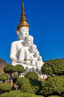 Five-headed Buddha statue, Wat Phra That Sorn Kaew Buddhist temple complex, Phetchabun province,
