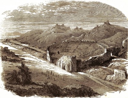 Ruins of the theatre at Ephesus or Ephesus, the Acts of the Apostles, chapter 19, New Testament,