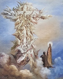 Illustration for Paradiso, the Divine Comedy by Dante Alighieri Canto by Gustave Dore 1832-1883,