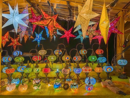 Christmas stars illuminated sales stand