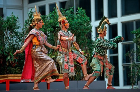 Thai drama performance, Bangkok, Thailand, December 2002, vintage, retro, old, historical