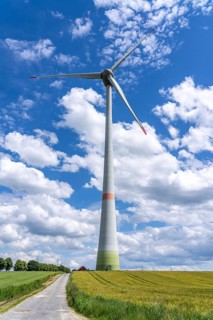 Wind farm north of Marsberg, wind turbine, type Enercon, Hochsauerlandkreis, North