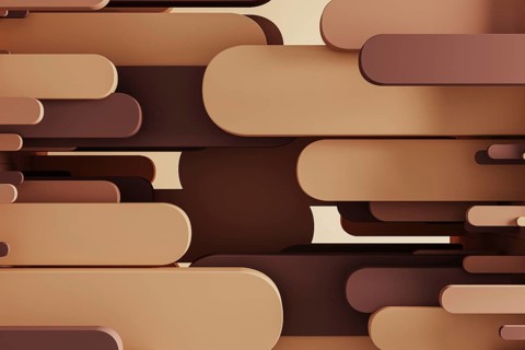 Abstract background features soft geometric shapes in warm tones, creating a serene atmosphere for