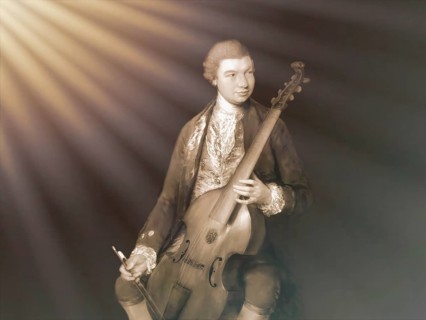 Carl Friedrich Abel, 1723? – 1787, German composer, digitally edited according to a painting by