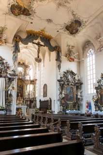 Church of St Bartholomew and St George, Volkach, Mainfranken, Lower Franconia, Franconia, Bavaria,