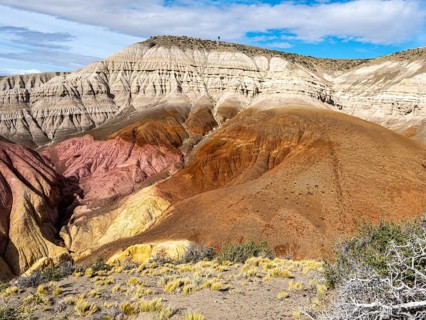 Colorful rock formation Tierra de Colores, Parque Patagonia Argentina, Park Patagonia Argentina,