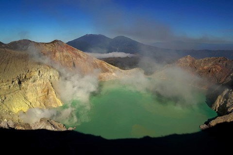 Asia, Indonesia, Java, volcanoes in Bromo-Semeru National Park, Ijen, Java, Indonesia