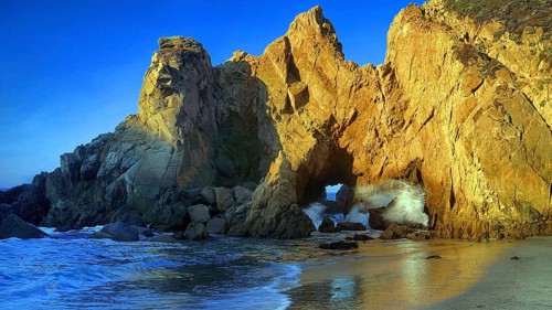 Pfeiffer Beach, rocks, Atlantic Ocean, surf, beach, California, USA, Atlantic coast, Pfeiffer