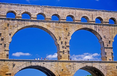 Pont du Gard near Avignon, southern France, June 1999, vintage, retro, old, historic