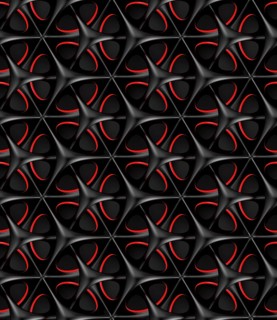 Futuristic grid white and gold metal shapes on white background. High quality seamless realistic