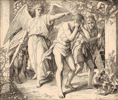Expulsion, by Julius Schnorr von Carolsfeld, 1860