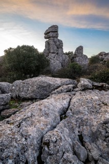 Bizarre limestone rock formations, El Torcal nature reserve, Torcal de Antequera, Malaga province,