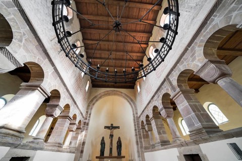 Romanesque basilica Bursfelde Abbey, Hemeln, Hannoversch Münden, Lower Saxony, Germany