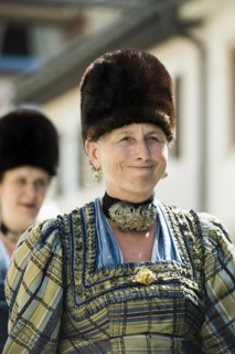 Traditional traditional costume parade, Garmisch-Partenkirchen, Werdenfelser Land, Upper Bavaria,