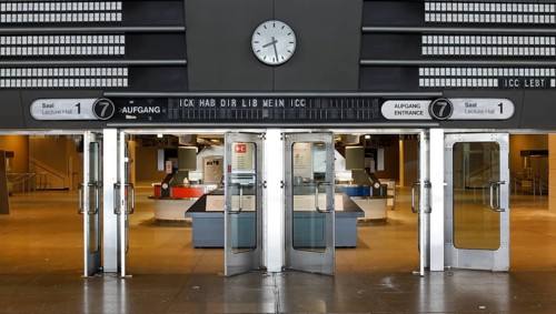 View of the vacant ICC, International Congress Center Berlin. The ICC has been added to the Berlin