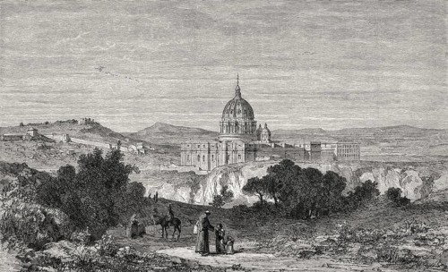 The Papal Basilica of St. Peter, Vatican City, Rome, Italy, 19th Century