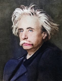 Edvard (Hagerup) Grieg (1843-1907), Norwegian composer. After a photograph, Historic, digitally