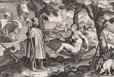 Amerigo Vespucci, the Discovery of America, Nova Reperta, by Theodor Galle