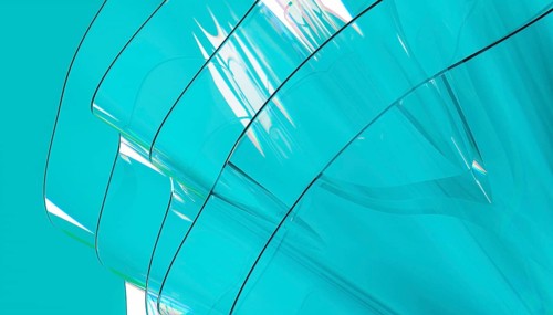 Abstract 3D render showcasing a vibrant crystal like structure with a smooth, glossy texture. the