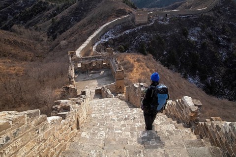 The Great Wall of China stretches across northern China, from Liaoning Province in the east to