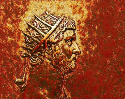 Hadrian or Publius Aelius Hadrianus Augustus, 76 - 138, Roman emperor, digitally edited