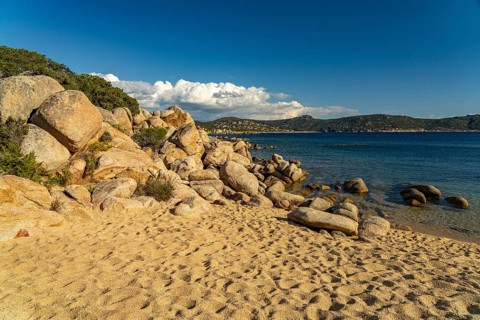 Rocks on Cala di Riccu beach near Tizzano, Sartene, Corsica, France