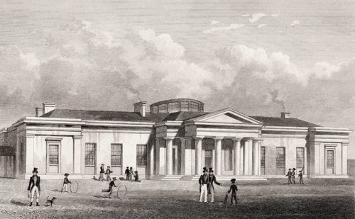 The new Edinburgh Academy, Edinburgh, Scotland, 19th century, from Modern Athens by Th. H. Shepherd