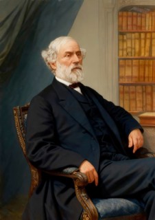 Robert Edward Lee, 1807 - 1870, an American soldier commanding the Confederate Army of Northern