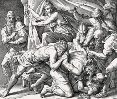 Samson and Delilah, Old Testament, by Julius Schnorr von Carolsfeld