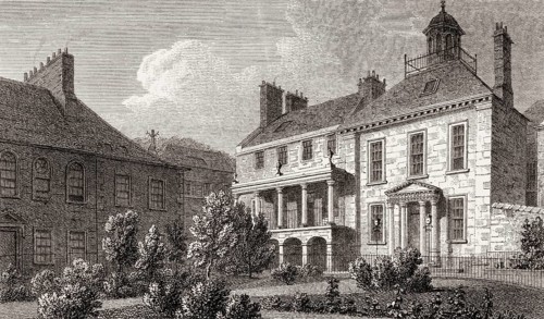 Surgeon's Square in 1829, Edinburgh, Scotland, 19th century, Views in Edinburgh by J. & H. S.