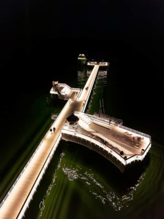 Grömitz pier by night, Grömitz, Baltic Sea