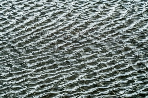 Waves on the Weser River, Wesertal, Weserbergland, Germany