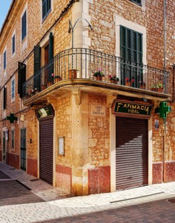 Architecture in the old town of Santanyi, Majorca, Balearic Islands, Spain