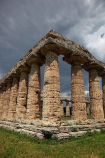 The Basilica, Temple of Hera, in Paestum, Campania, Italy