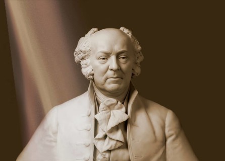 Bust of John Adams, 1735 - 1826, second President of the United States, digitally edited