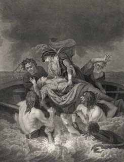Tod von Wilhelm Adelin oder Ætheling, 1103-1120, dem Sohn von Heinrich I. von England, Tragödie von