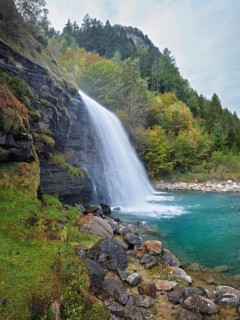 Piumogna waterfall, Faido, Canton Ticino, Switzerland