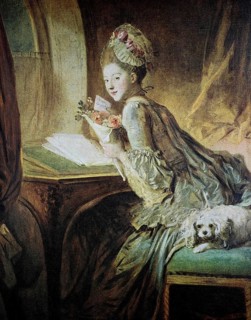 The Love Letter, painting by Jean-Honore Fragonard, (born 5 April 1732 in Grasse, Alpes-Maritimes,