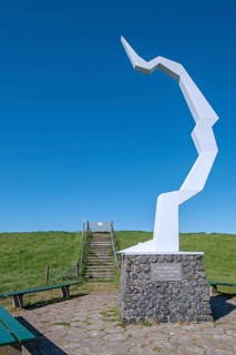 The Schicht, monument on the island Texel commemorating the raising of the dikes to delta height to