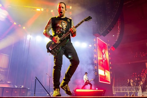 Michael Poulsen, singer and guitarist from Volbeat as part of the Greatest Of All Tours Worldwide
