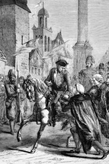 Russian troops march into Warsaw during the uprising of 1794, an armed uprising of the city's