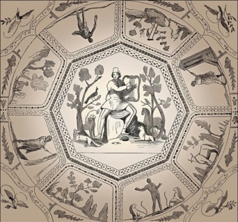 Mural painting at the Catacomb of Callixtus, first century, Rome, Italy