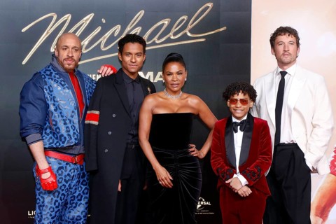 KeiLyn Durrel Jones, Jaafar Jackson, Nia Long, Juliano Valdi and Miles Teller at the world premiere