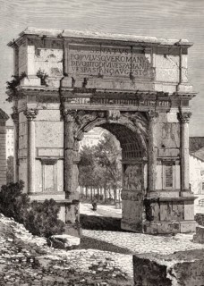 The Arch of Titus, Via Sacra, Rome, Italy, 19th Century