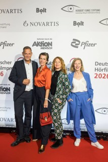 Klaus-Peter Grap, Julia Bremermann, Marion Kracht and Petra Zieser in front of the German Audio